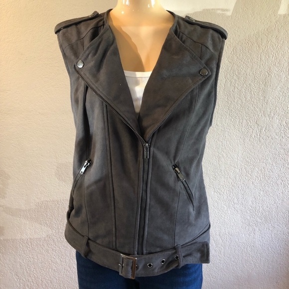 Astr Suede Moto Vest - Picture 2 of 3